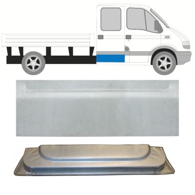 Panel de reparación puerta trasera interna + externa para Renault Master 1998-2010 / Izquierda = Derecha (simétrico) / Conjunto 9798