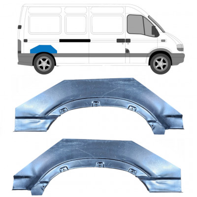 Panel de reparación guardabarros trasero para Opel Movano / R Master 1998- / Izquierda+Derecha / Conjunto 9612