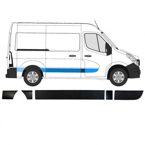 RENAULT MASTER OPEL MOVANO NV 400 2010- JUEGO DE MOLDURAS EXTERIORES / DERECHA