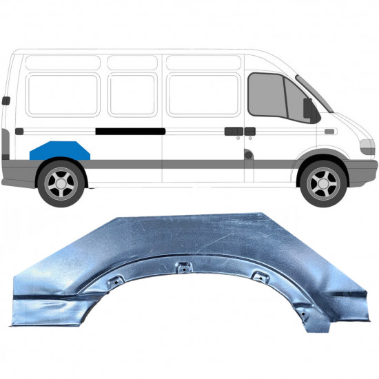 OPEL MOVANO / R MASTER 1998- PANEL DE REPARACIÓN DEL ALERÓN TRASERO / DERECHA