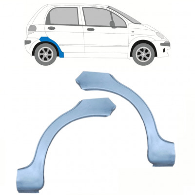 Panel de reparación guardabarros trasero para Daewoo Matiz 1998-2008 / Izquierda+Derecha / Conjunto 10036