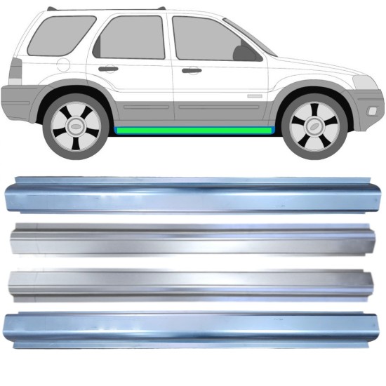 Panel de reparación del umbral + Panel de reparaciónumbral interna para Ford Maverick 2001-2008 / Izquierda+Derecha / Conjunto 14856 Panel de reparación del umbral + Panel de reparaciónumbral interna para Ford Maverick 2001-2008 / Izquierda+Derecha / Conjunto 14856