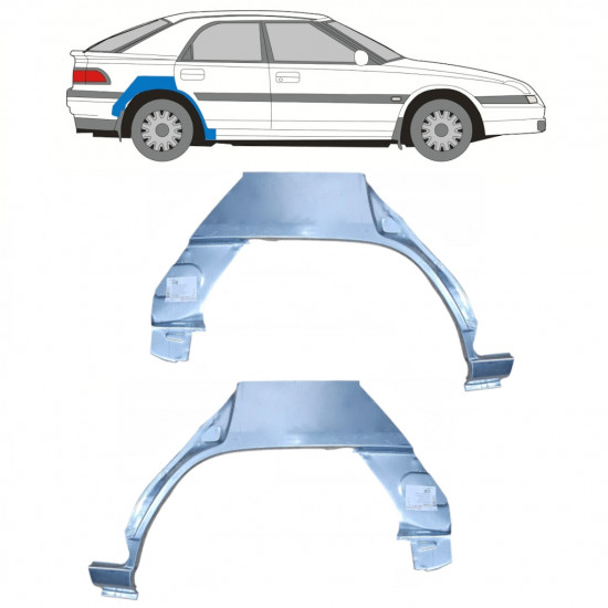 Panel de reparación guardabarros trasero para Mazda 323F BG 1989-1994 / Izquierda+Derecha / Conjunto 9855