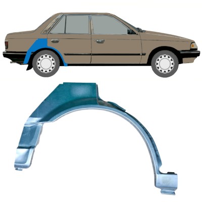 Panel de reparación guardabarros trasero para Mazda 323 BF 1985-1989 / Derecho 12956
