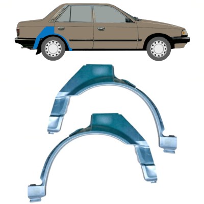 Panel de reparación guardabarros trasero para Mazda 323 BF 1985-1989 / Izquierda / Derecho / Izquierda+Derecha / Conjunto 12958