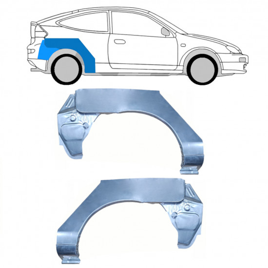 Panel de reparación guardabarros trasero para Mazda 323 BH 1994-1998 / Izquierda+Derecha / COUPE / Conjunto 9854