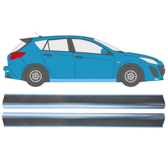 Panel de reparación del umbral para Mazda 3 2009-2013 / Izquierda+Derecha / Conjunto 15013