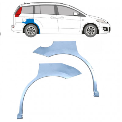 Panel de reparación guardabarros trasero para Mazda 5 2005-2010 / Izquierda+Derecha / Conjunto 9192