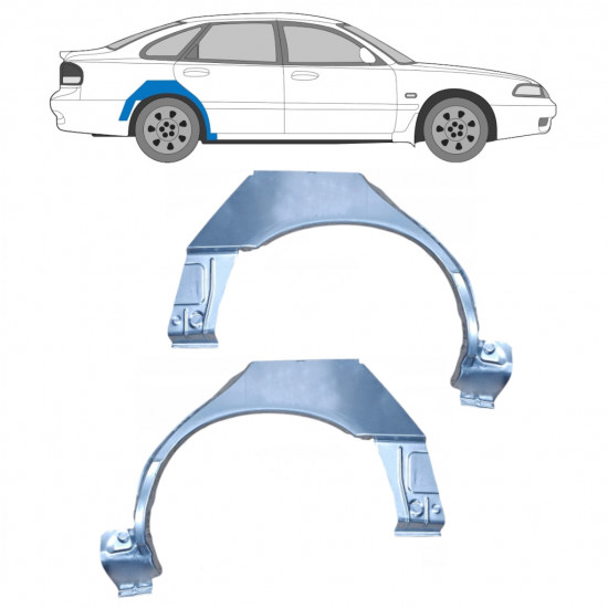 Panel de reparación guardabarros trasero para Mazda 626 1992-1997 / Izquierda+Derecha / Conjunto 9893