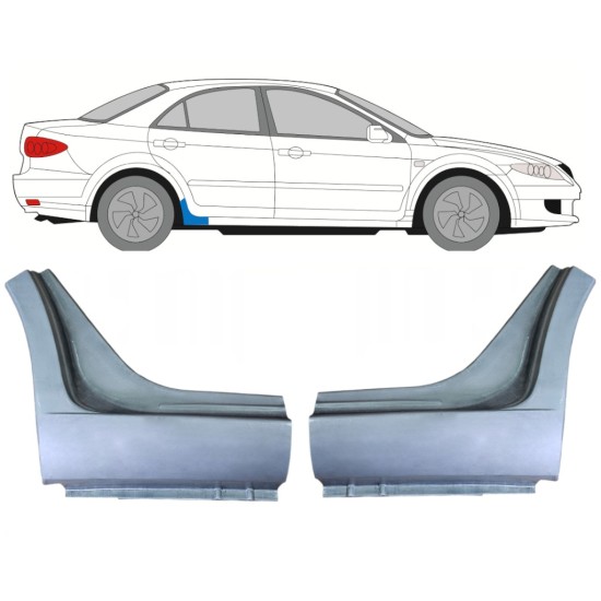 Panel de reparación terminación de umbral para Mazda 6 GG GY 2002-2007 / Izquierda+Derecha / Conjunto 9989