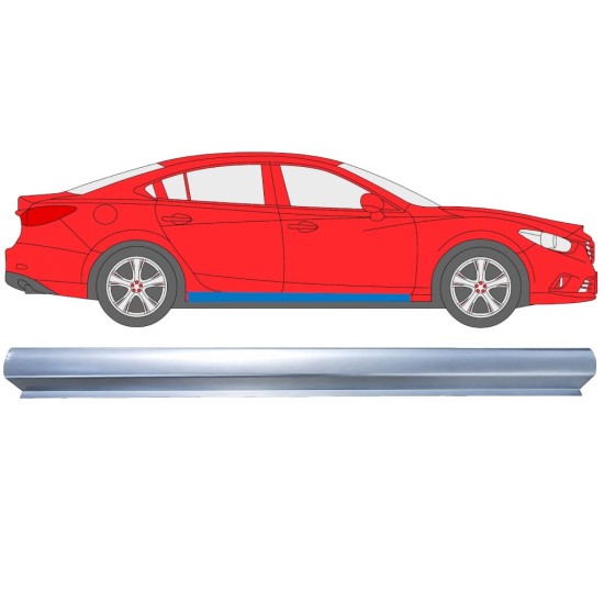 Panel de reparación umbral parte inferior para Mazda 6 2012-2024 / Derecho 16977