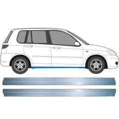 Panel de reparación del umbral para Mazda 2 2003-2007 / Izquierda+Derecha / Conjunto 11356