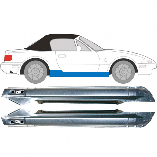 Umbral completo para Mazda MX-5 1989-1998 / Izquierda+Derecha / Conjunto 9444