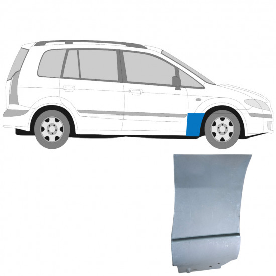 Panel de reparación guardabarros delantero para Mazda Premacy 1999-2005 / Derecho 8829