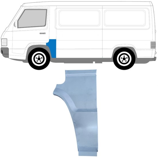 Panel de reparación pilar para Mercedes MB 100 1988-1996 / Izquierda 16938