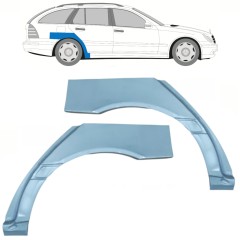 Panel de reparación guardabarros trasero para Mercedes C-Class W203 2000-2007 / Izquierda+Derecha / COMBI / Conjunto 9100