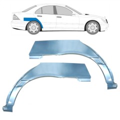 Panel de reparación guardabarros trasero para Mercedes C-Class W203 2000-2007 / Izquierda+Derecha / Conjunto 9176