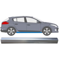 Panel de reparación del umbral para Renault Megane III 2008-2016 / Derecho 16043
