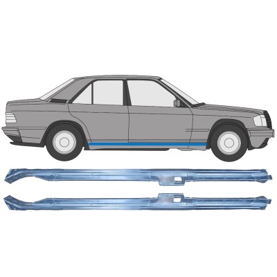Panel de reparación del umbral parte superior para Mercedes 190 W201 1982-1993 / Izquierda+Derecha / Conjunto 16294