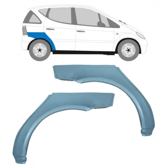 Panel de reparación guardabarros trasero para Mercedes A-class 1997-2004 / Izquierda+Derecha / Conjunto 10479