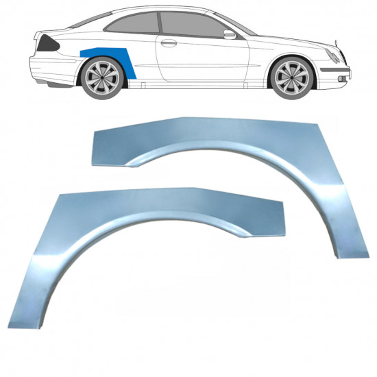 Panel de reparación guardabarros trasero para Mercedes CLK 2002-2009 / Izquierda+Derecha / Conjunto 9175