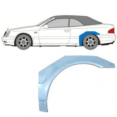 Panel de reparación guardabarros trasero para Mercedes CLK A208 1997-2003 / Izquierda / CABRIO 7689