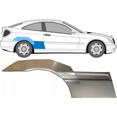 Panel de reparación guardabarros trasero para Mercedes CL-Class 203 2000-2008 / Derecho / Conjunto 10007