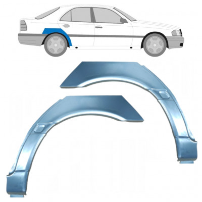 Panel de reparación guardabarros trasero para Mercedes C-class 1993-2001 / Izquierda+Derecha / Conjunto 10414