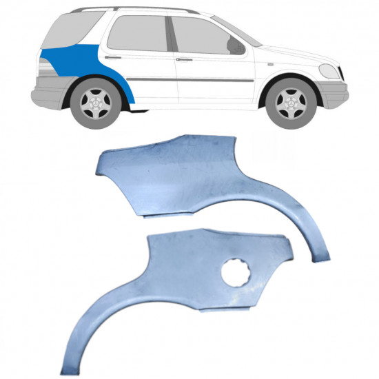 Panel de reparación guardabarros trasero para Mercedes M-class 1998-2005 / Izquierda+Derecha / Conjunto 9217