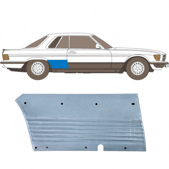 Panel de reparación guardabarros trasero para Mercedes Sl-class 1971-1989 / Derecho 6270