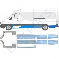 Panel de reparación conjunto para Mercedes Sprinter 2006- / LWB / Izquierda+Derecha /  10665