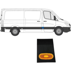 Moldura lateral con lámpara para Mercedes Sprinter 2006-2018 / Derecho / Conjunto 10683