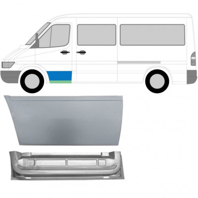 Panel de reparación puerta delantera para Mercedes Sprinter 1995-2006 / Izquierda / Conjunto 10562