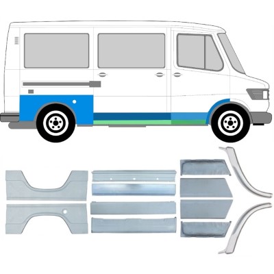 Panel de reparación conjunto para Mercedes T1 207-410 1977-1995 / Izquierda+Derecha / 6714