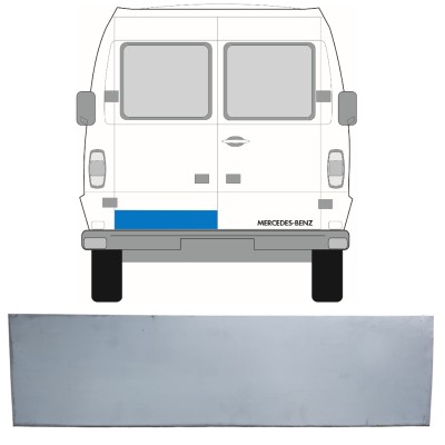 Panel de reparación puerta trasera baja para Mercedes T1 207-410 1977-1995 / Izquierda = Derecha (simétrico) 16229