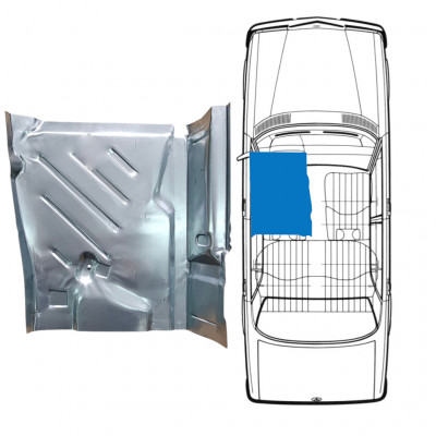 Panel de reparación piso delantero para Mercedes W123 1975-1985 / Izquierda 8304