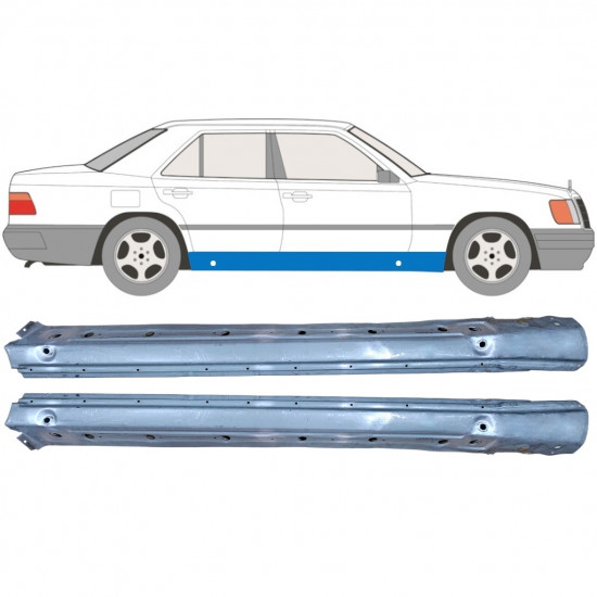 Umbral completo reforzado para Mercedes W124 1984-1996 / Izquierda+Derecha / Conjunto 9847