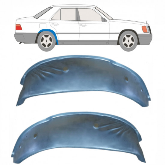 Panel de reparación guardabarros trasero interno para Mercedes W124 1984- / Izquierda+Derecha / Conjunto 10596