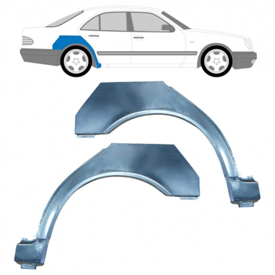 Panel de reparación guardabarros trasero para Mercedes E-class 1995-2003 / Izquierda+Derecha / Conjunto 9456