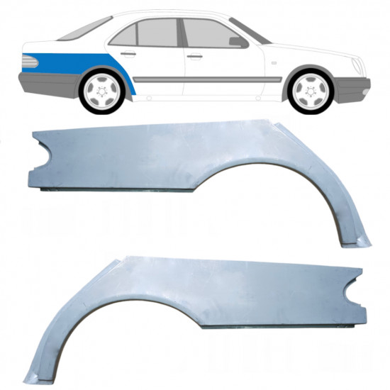 Panel de reparación guardabarros trasero para Mercedes E-class 1995-2003 / Izquierda+Derecha / Conjunto 9455