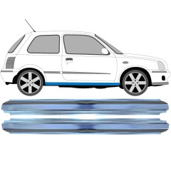 Panel de reparación del umbral para Nissan Micra K11 1992-2003 / Izquierda+Derecha / Conjunto 16148