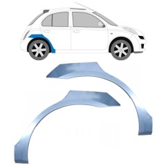Panel de reparación guardabarros trasero para Nissan Micra K12 2002-2010 / Izquierda+Derecha / Conjunto 9627