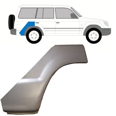 Panel de reparación guardabarros trasero para Mitsubishi Pajero 1991-2001 / Derecho 16015