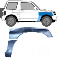 Panel de reparación guardabarros delantero para Mitsubishi Pajero Pinin 1998-2007 / Derecho / Conjunto 10055