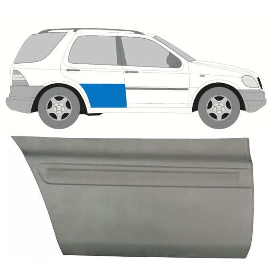 Panel de reparación puerta trasera para Mercedes M-Class ML W163 1998-2005 / Derecho 16090