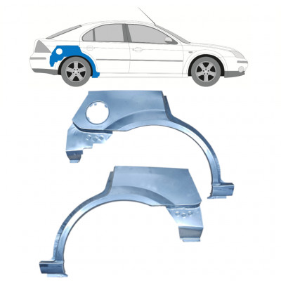 Panel de reparación guardabarros trasero para Ford Mondeo 2000-2007 / Izquierda+Derecha / Conjunto 11036