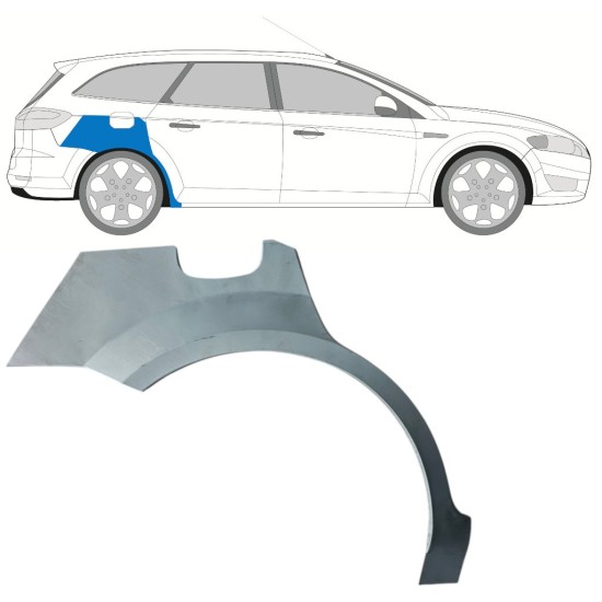 Panel de reparación guardabarros trasero para Ford Mondeo 2007-2010 / Derecho / COMBI / SEDAN 16847