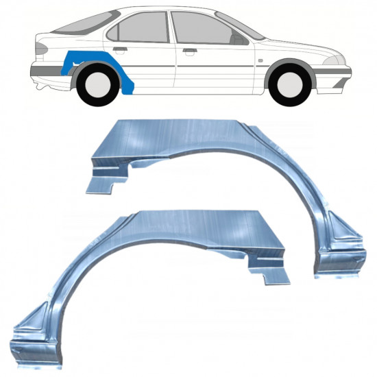 Panel de reparación guardabarros trasero para Ford Mondeo 1993-2000 / Izquierda+Derecha / Conjunto 9918