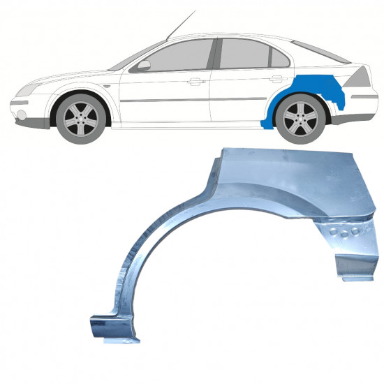 Panel de reparación guardabarros trasero para Ford Mondeo 2000-2007 / Izquierda 11035