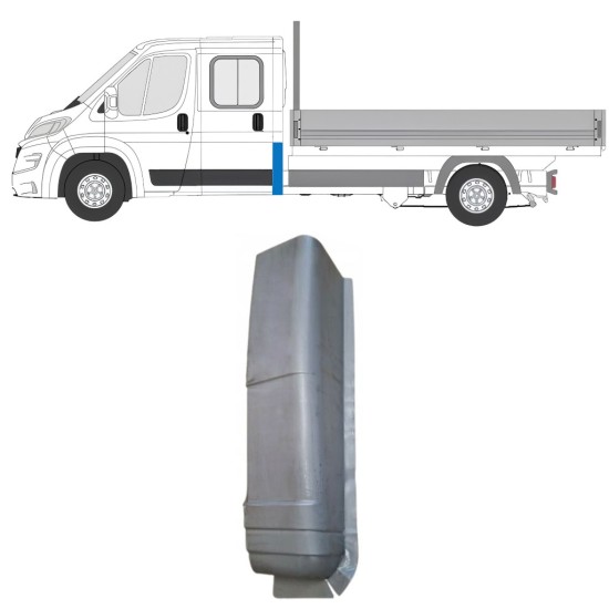 Panel de reparación esquina trasera para Opel Movano 2021-2026 / Izquierda 16621